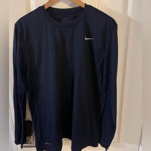 Nike Men's Dark Blue Long Sleeve Tee